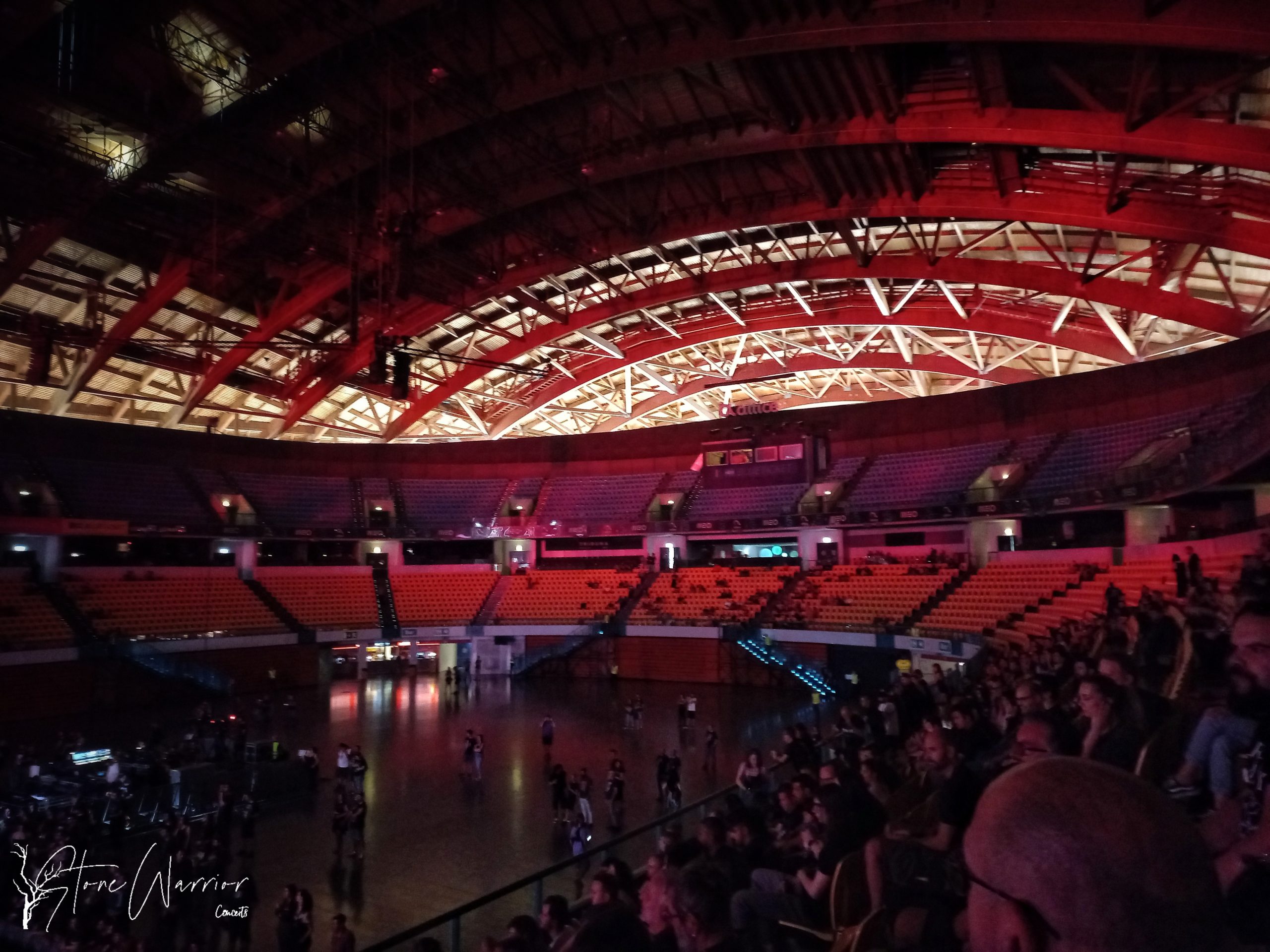 Vista del fondo del estadio desde la grada Evil Live Altice Arena Lisboa Portugal