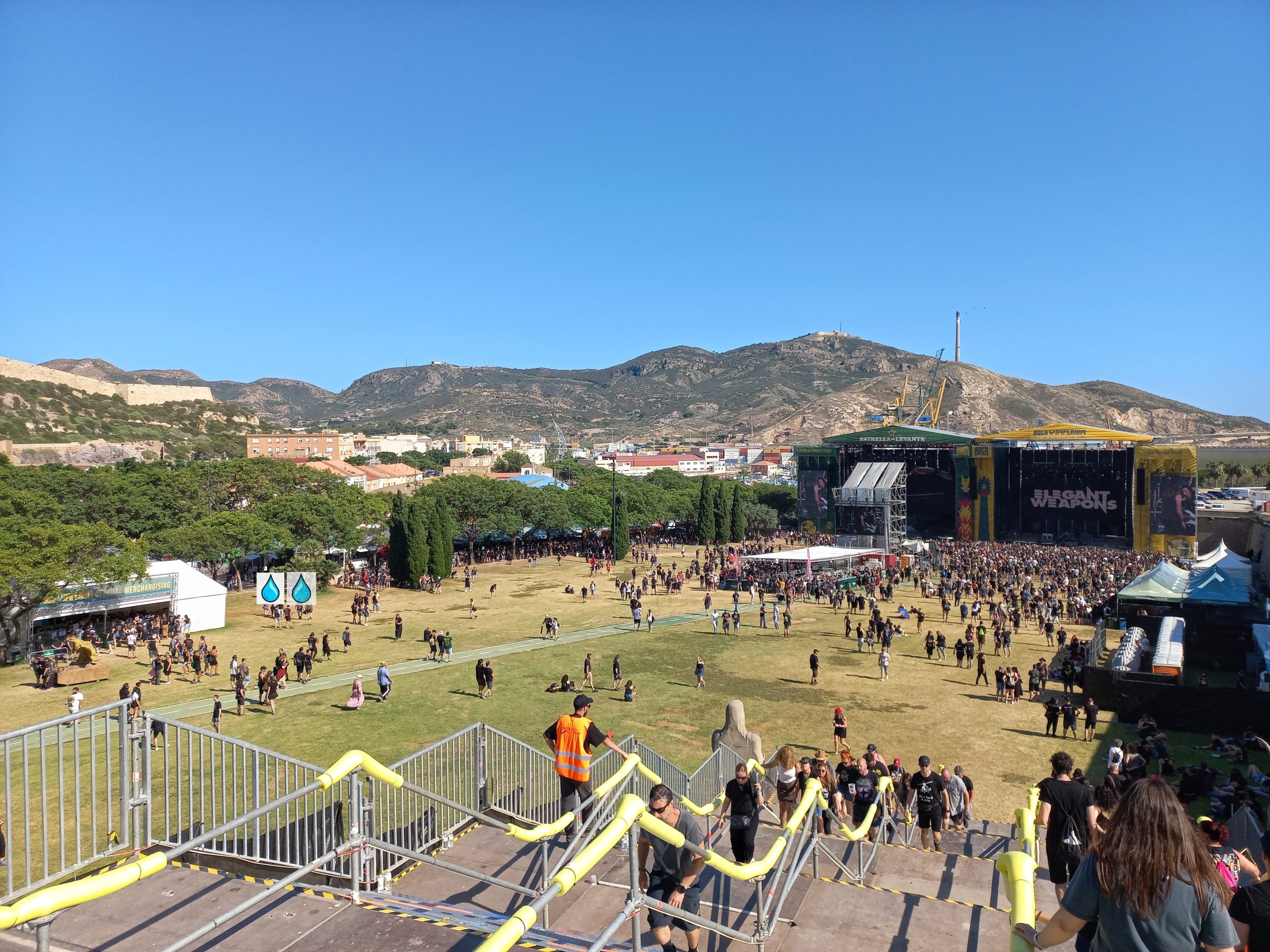 Vista desde arriba del recinto del Rock Imperium 