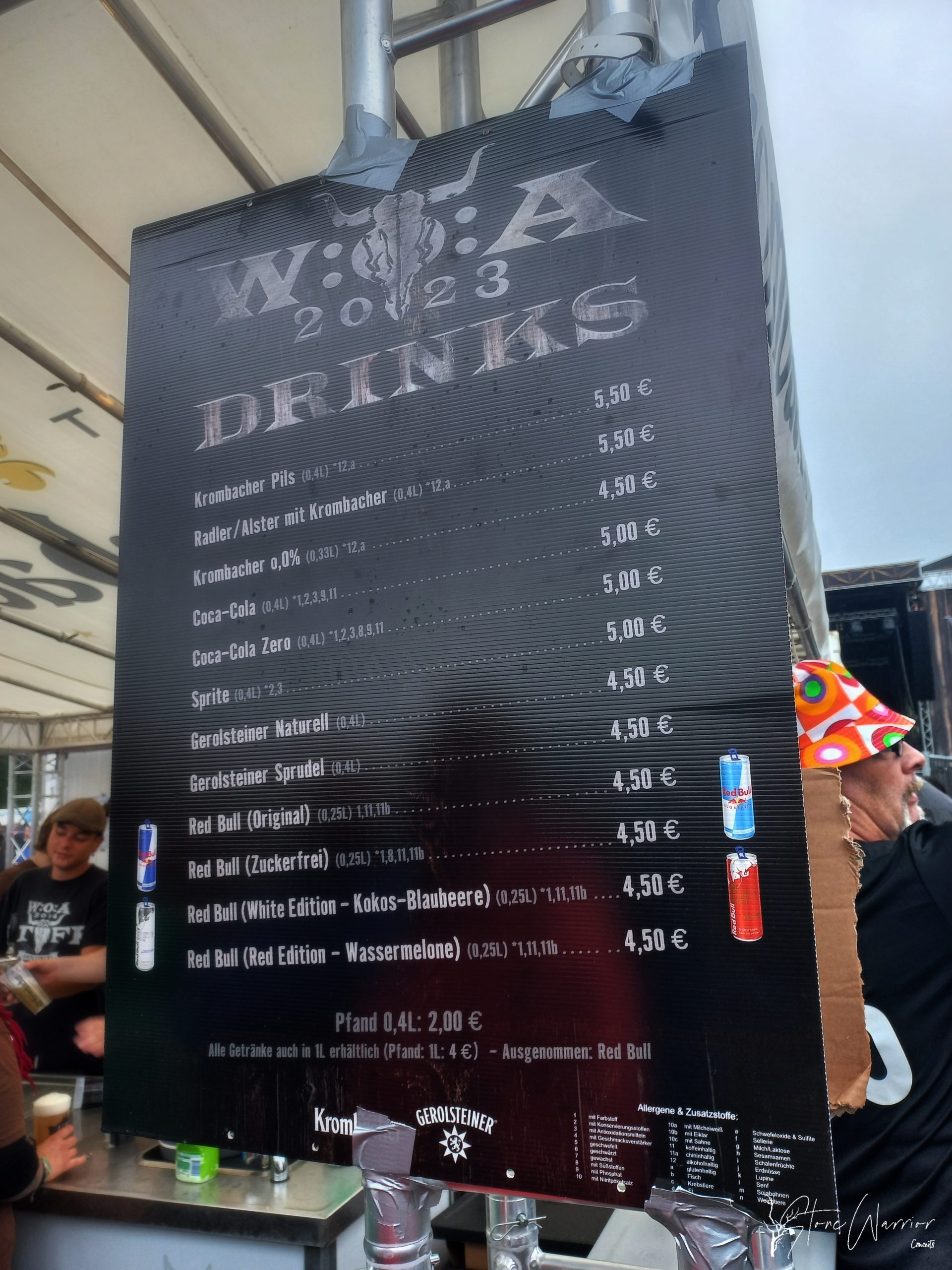 Precios bebidas Wacken 2023