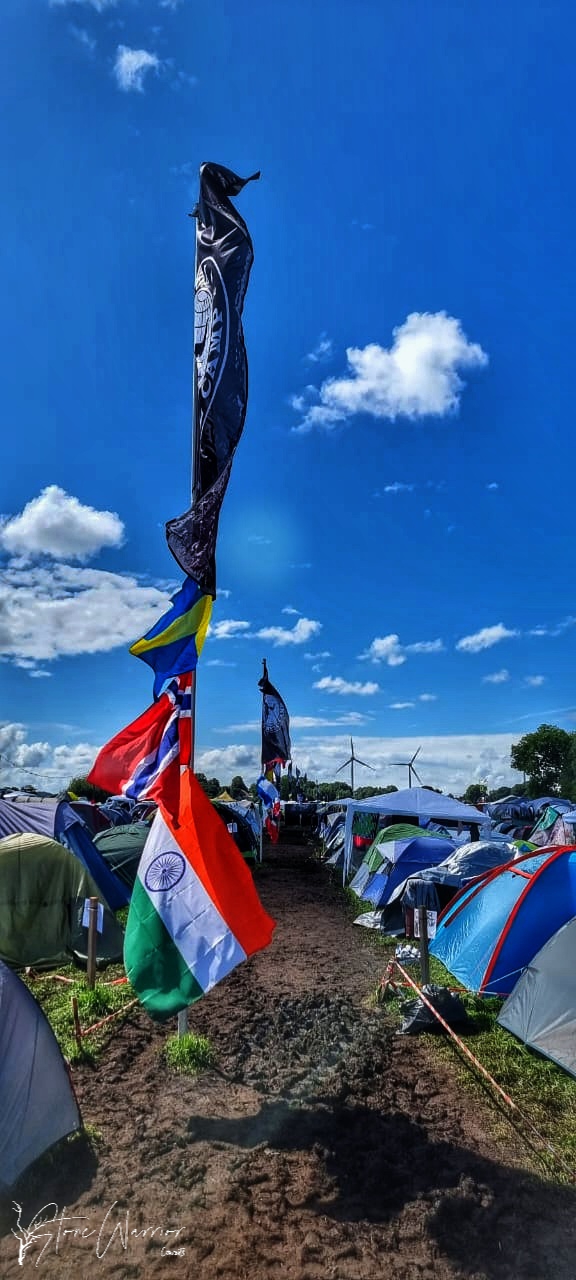 Banderas en camping Wacken