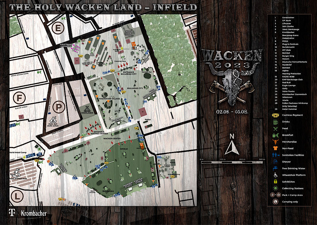 Mapa del recinto del Wacken