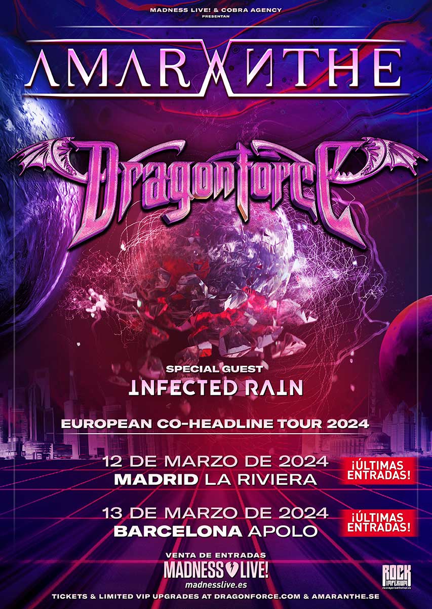 Cartel Amaranthe Dragon Force Infected Rain 2024