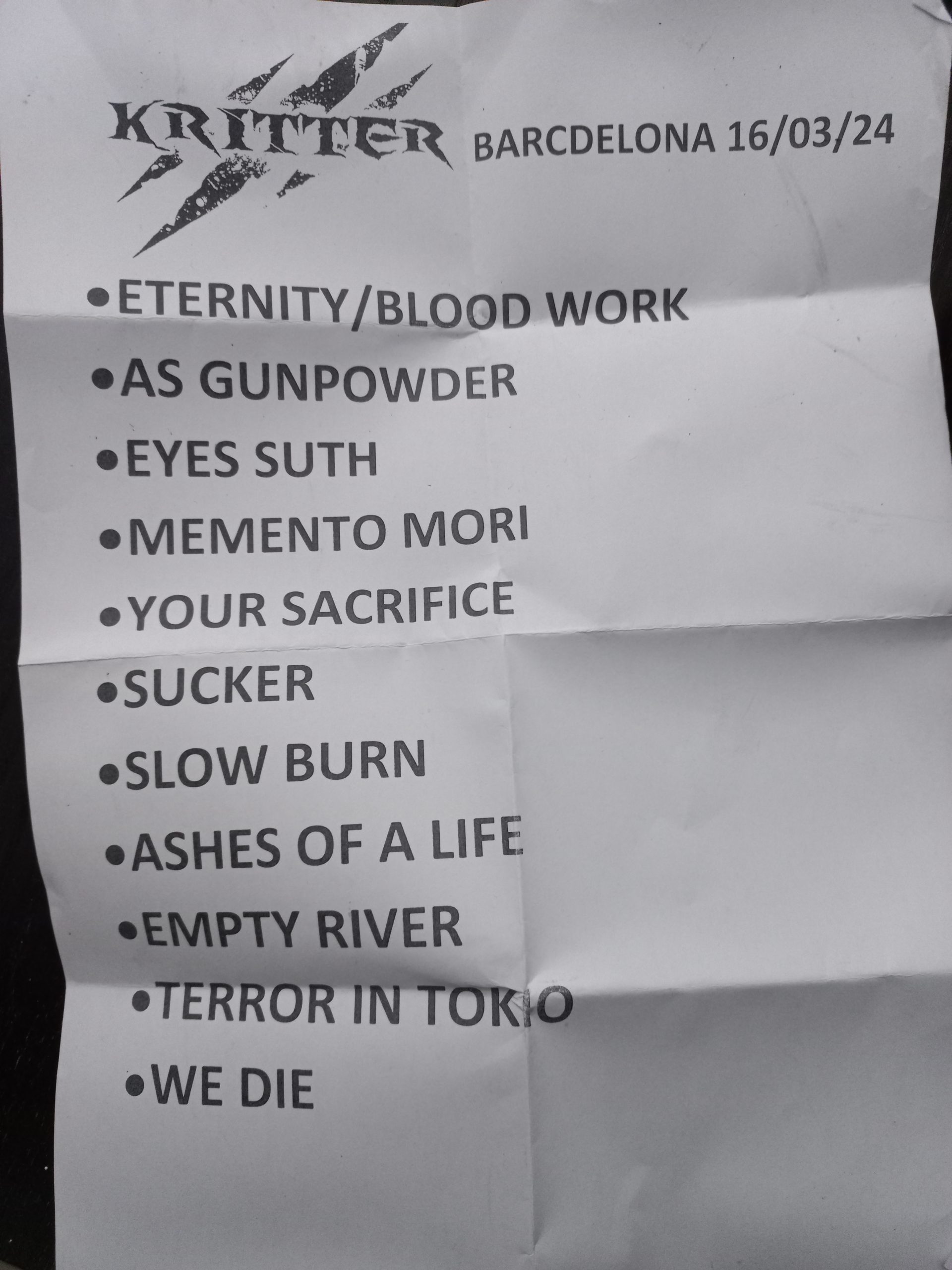 Setlist Kritter