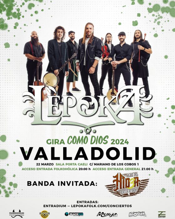 Cartel Crónica Lèpoka + Hijos Del Tercer Acorde. Porta Caeli, Valladolid 2024 