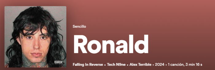 Ronald, single de Falling in Reverse