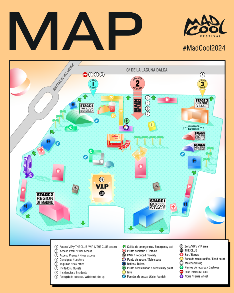 Mapa del recinto Mad Cool 2024