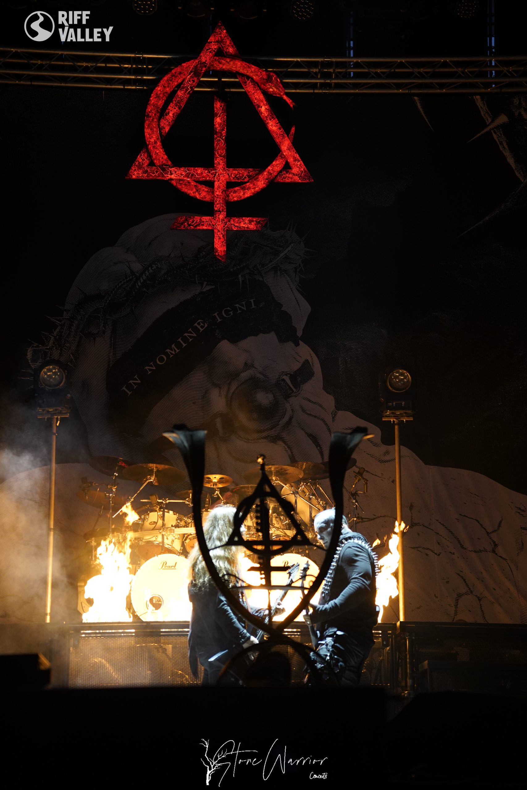 Behemoth 2024 Leyendas del Rock Wallpaper Fire and logo