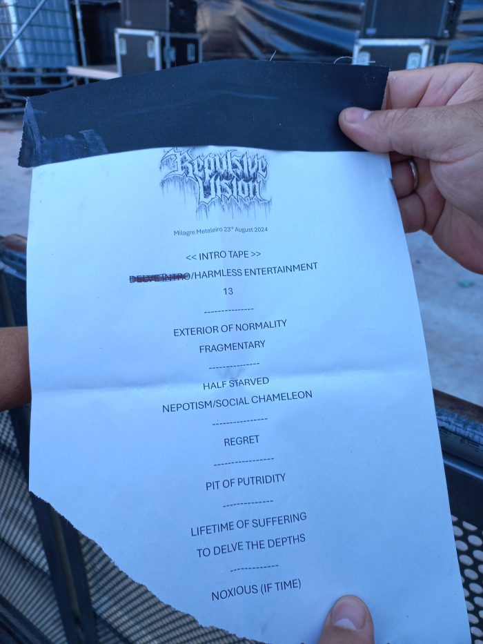 Setlist Repulsive Vision en el Milagre Metaleiro MMOA 2024