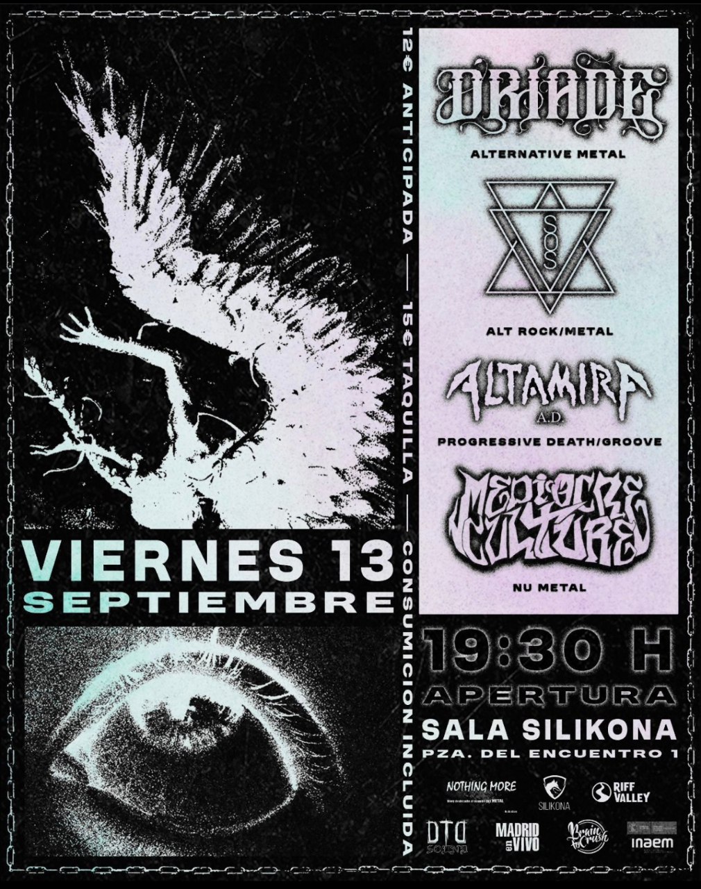 Driade + Searching Out Solutions + Altamira A.D. + Mediocre Culture el 13 de septiembre en Madrid