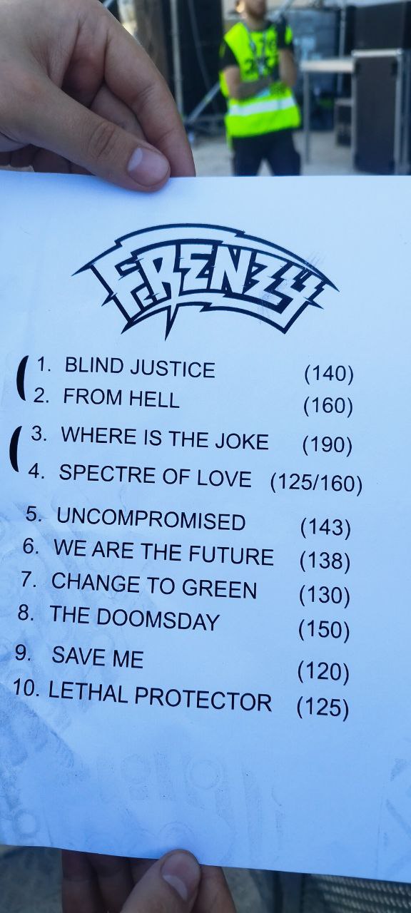 Setlist Frenzy en el Milagre Metaleiro MMOA 2024