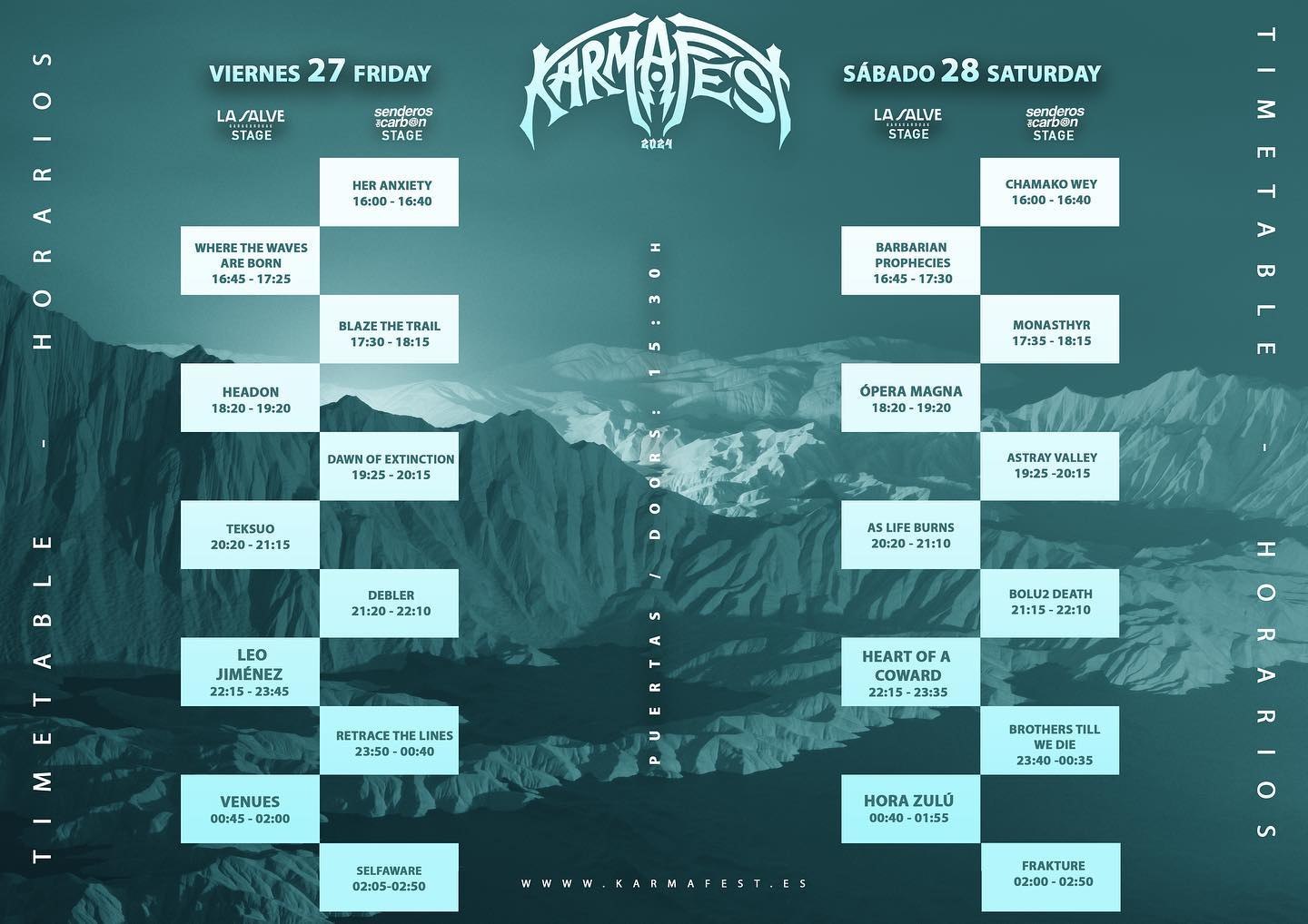 horarios KarmaFest