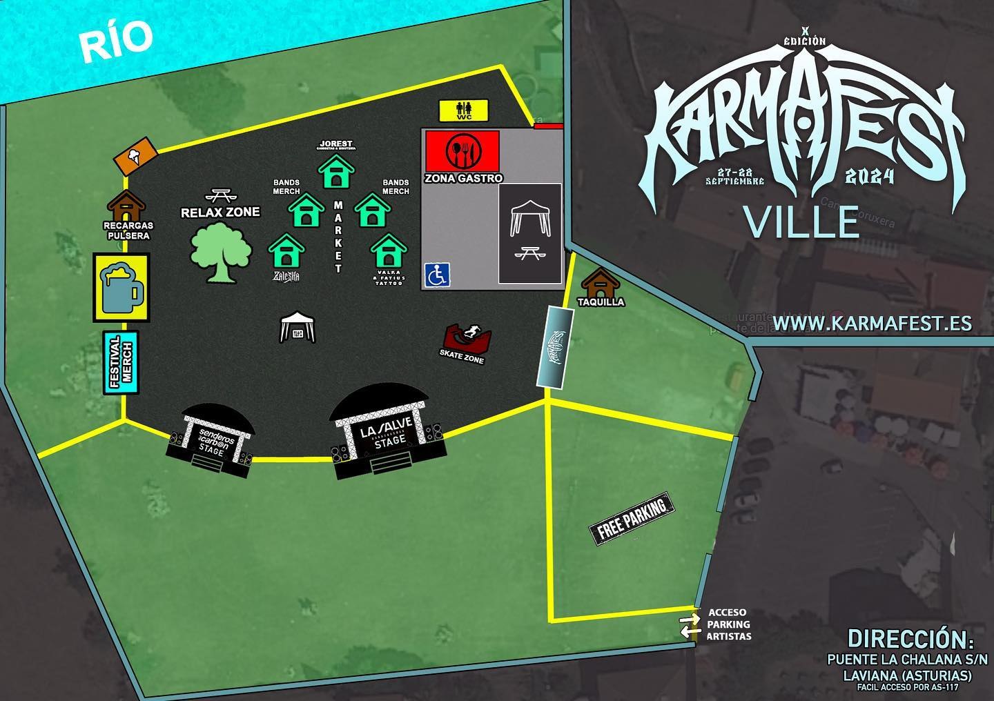 Mapa del recinto KarmaFest Ville