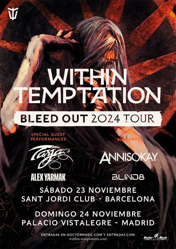 Within Temptation con Annisokay y Blind8 en Vistaalegre